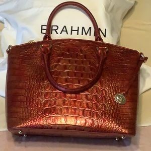 Brahmin Duxbury “chili” satchel